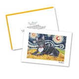 French Bulldog Starry Night Notecard Set