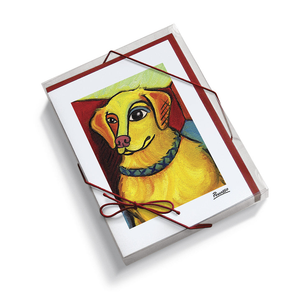 Golden Retriever Pawcasso Notecard Set