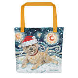 Cairn Terrier (Light) Snowy Night Tote Bag