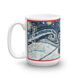 Doodle (Black) Snowy Night Mug - 15oz