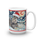 Schnauzer Snowy Night Mug - 15oz